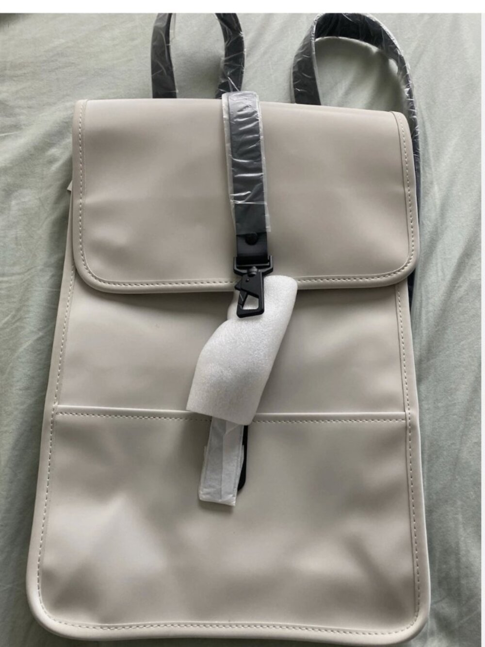 NEW Rains Matrix Beige Backpack Mini W3 13020 Bag Book Tablet MSRP $110